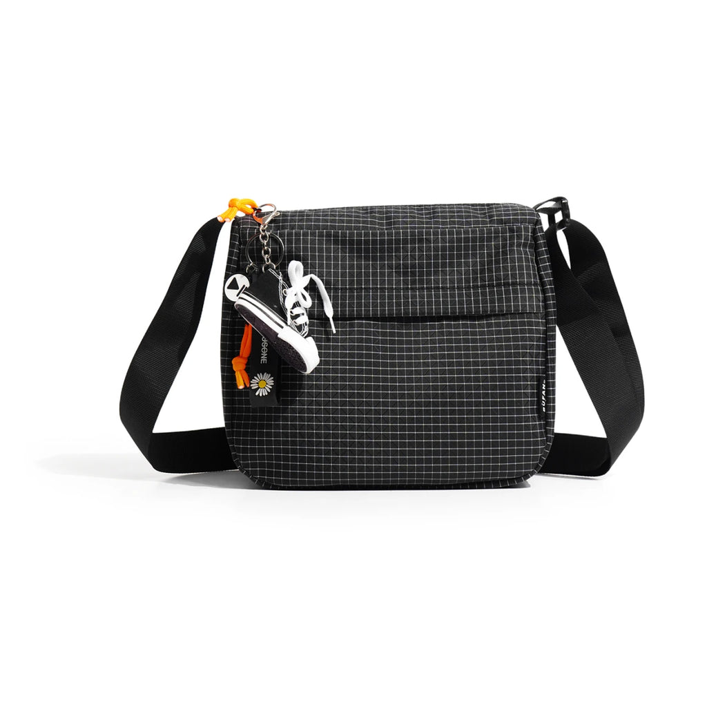 Crossbody Bag Unisex Japanese Korean Simple Waterproof Small Square Lightweight Daily Outdoor Travel Phone Shoulder Bag