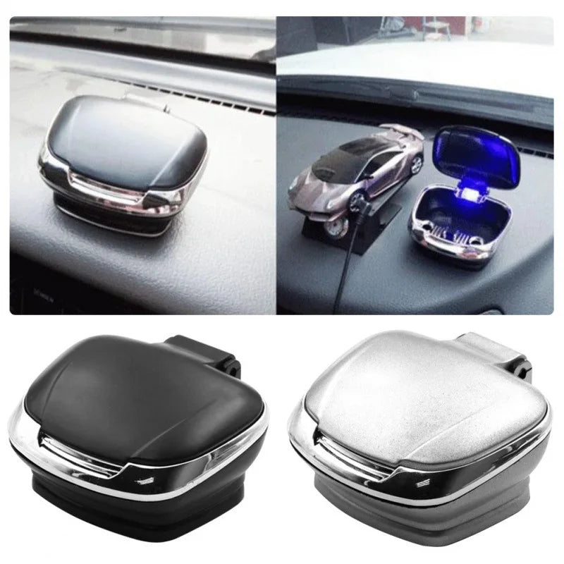 New Portable Auto Car Truck LED Cigarette Smoke Car Ashtray Cigarette Lighter Blue LED Light Smokeless Ashtray Cigarette Holder