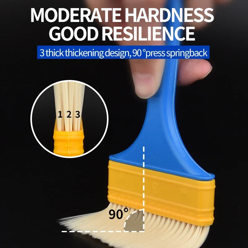 Multifunctional Paint Brush with Wooden Handle for Wall & Furniture Cleaning Nylon Bristle Barbecue Brush