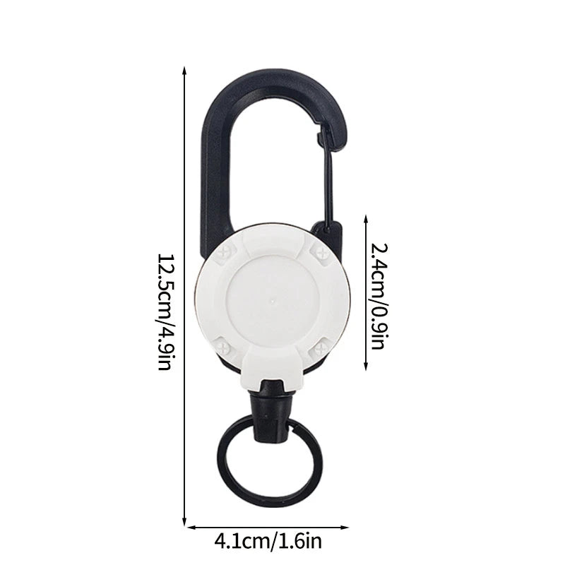 Double Headed Automatic Retractable Keychain Camping Hiking Supplies Anti-theft Elastic Keychain Carabiner Buckles 땡처리 캠핑용품