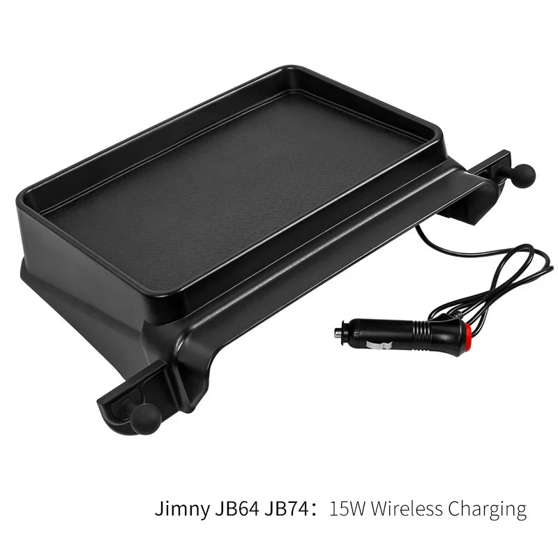 Car Center Console Wireless Charging Organize Tray Dashboard Storage Box for Suzuki Jimny JB64 JB74 Interior Accessories
