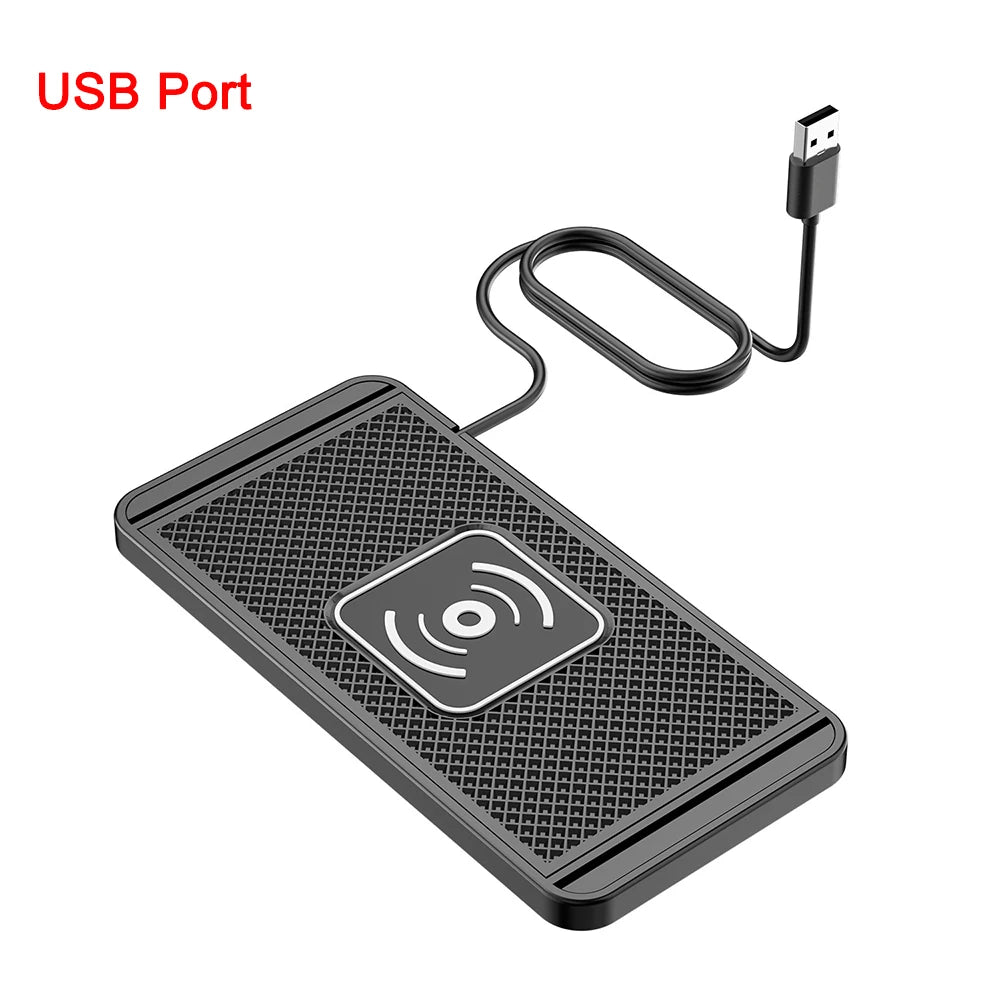 Car Wireless Charger Silicone Non Slip Pad for iPhone 15 14 13 12 Samsung Car Wireless Phone Chargers Fast Charging Station