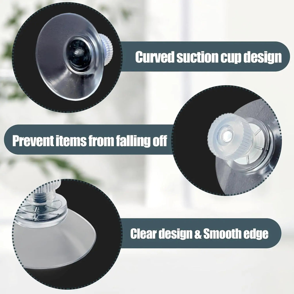25/32/41/50mm Transparent Suction Cup Hook with Screws Self Adhesive Mushroom Head Sucker Pads Hooks Waterproof Wall Holders