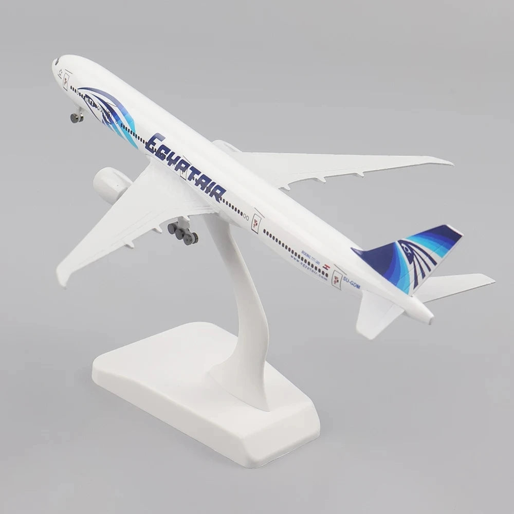 Toy Planes 20cm Air Egypt B777 Airways Airlines Metal Scale Aircraft Collectible Aircraft Boeing 777 Airplane Kids Toys Souvenir