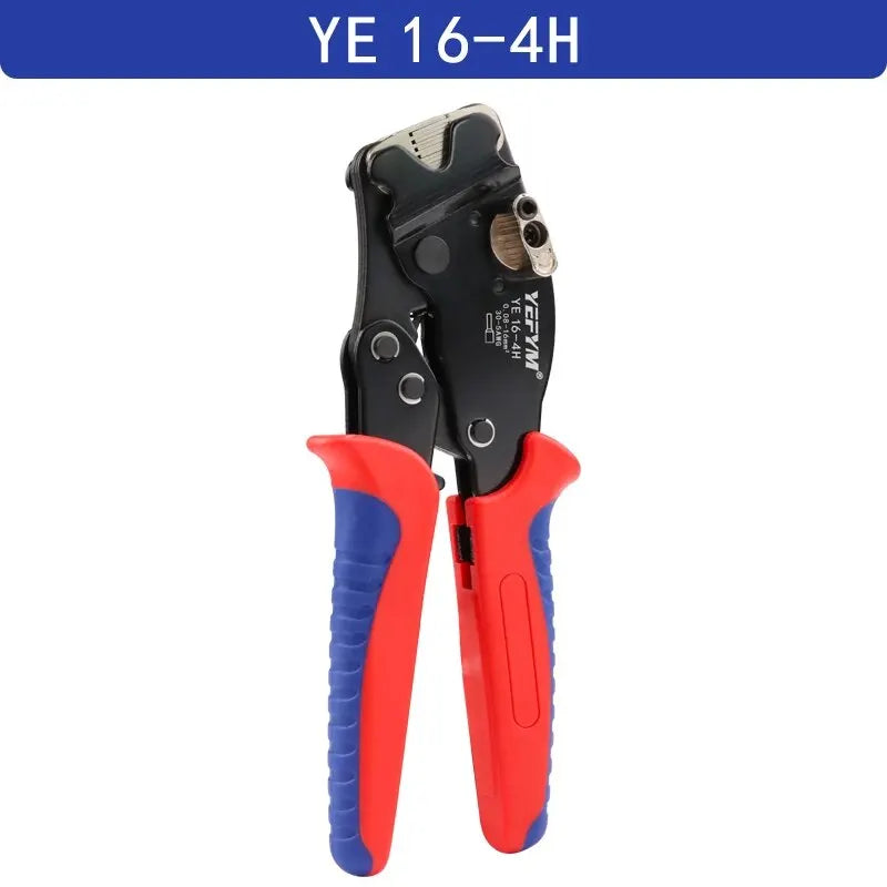 Ferrule Crimping Tool YE 16-4H Tubular Terminals 0.08-16mm²/30-5AWG Mini Pliers Adjust Knob To Control Electrical Clamps YEFYM