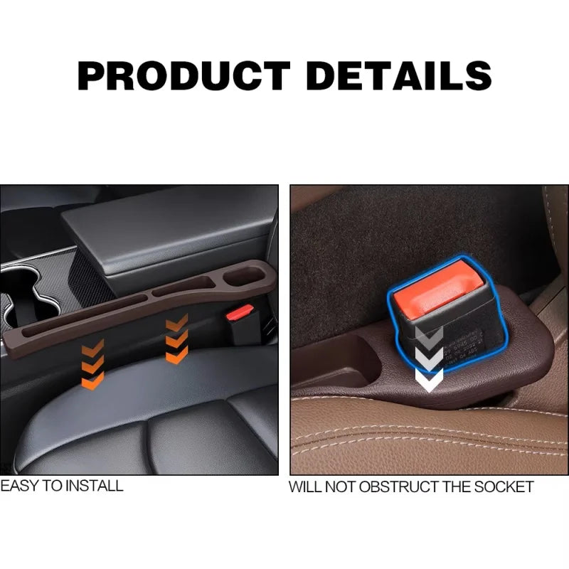 Rubber Car Seats Crevice Strip For Jaguar XK XF XJ XFR XKR XEL XE F-Type I-Pace XJR Seat Gap Filler Leak-proof Strip Accessories