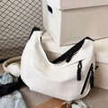 Chic Minimalist Nylon Hobo Crossbody Purse Durable Multi-use Bag, Soft Fabric for Commute, Travel and Outdoor Leisure Outings