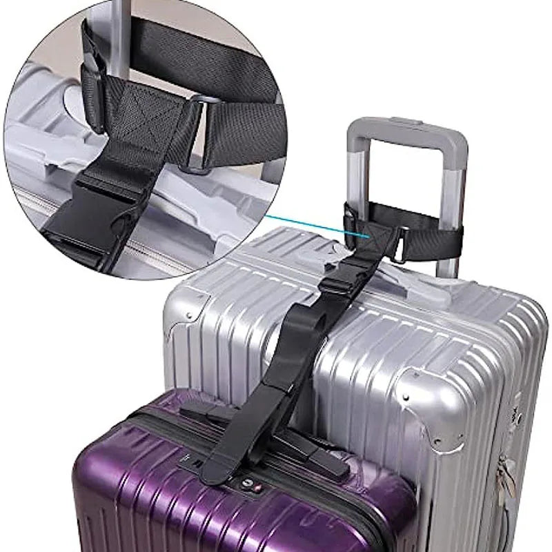 Travel Luggage Strap Suitcase Belts Elastic Telescopic Travel Bag Belt for Suitcase Fixed Belt Travel Buckle Strap Baggage Belt