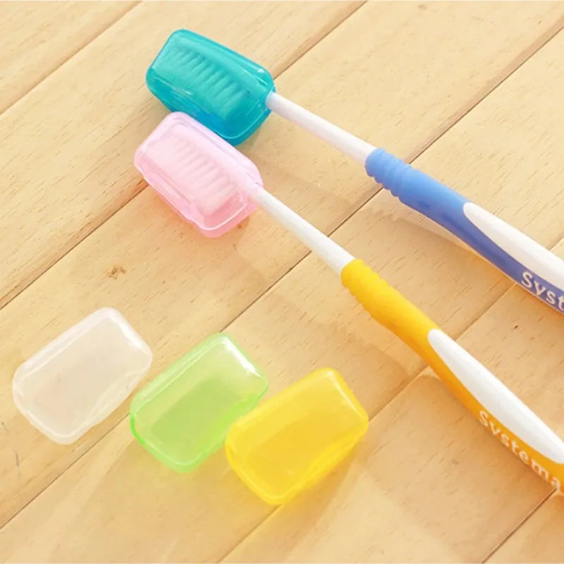 5pcs Portable Toothbrush Head Protective Cover Dustproof Head Cover Toothbrush Head Protective Case for Travel Hiking Camping