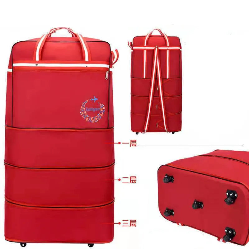 Air Checked Bag Luggage Travel Universal Wheel Foldable  Moving Storage  Oxford Waterproof  Packing Cubes