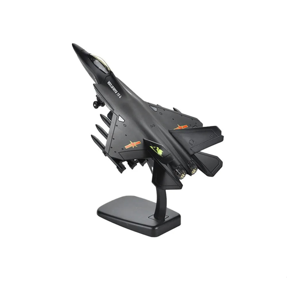 Diecast Fighter Aircraft Toy with Light Sound Pullback & Go Aviao Plane Model Collection F16 F22 F35 Jet Plane Toy Kids Toy