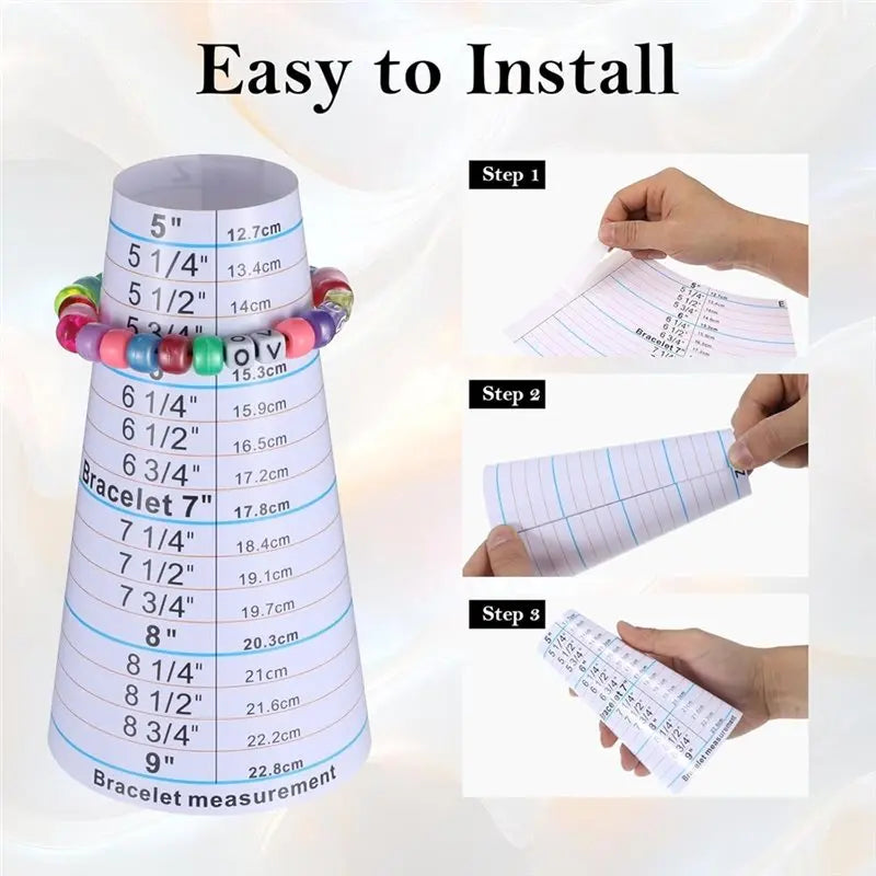 ABUN-Bracelet Mandrel 2 Pcs And Bracelets Sizer Measuring Tool Wrist Size Measurement For Jewelry Necklace