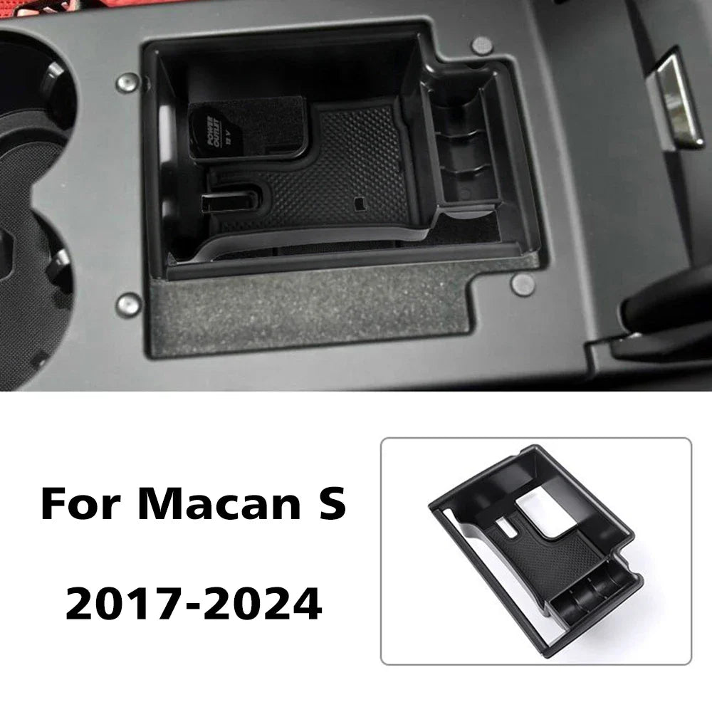 Car Central Console Armrest Storage Box For Porsches Macan 95B 2014-2024 Auto Interior Tidying Accessories Organizer Containers