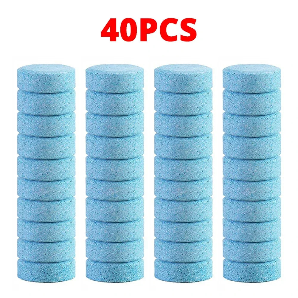 20/40/60Pcs Solid Cleaner Car Windshield Wiper Effervescent Tablet Strong Decontamination Auto Glass Toilet Cleaning Accessories