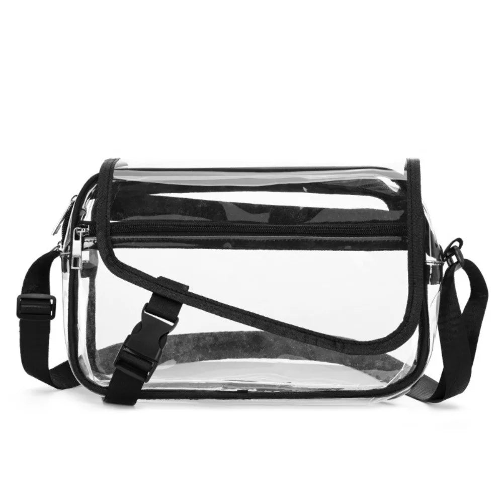 Fashion Transparent Crossbody Bag Versatile Large Capacity Shoulder Bag PVC Handbag