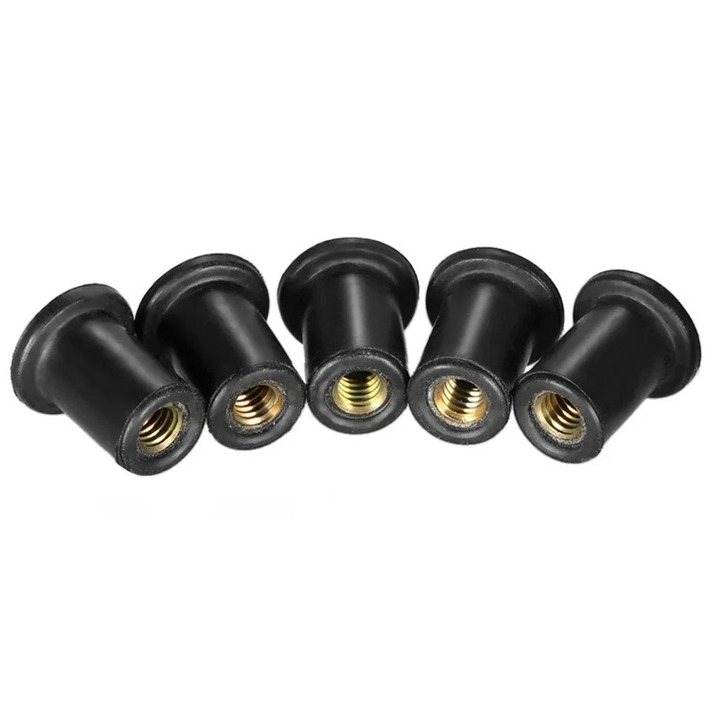 M4 M5 Rubber Well Nuts Motorcycle Windshield Windscreen Screws Bolts Nut 10pcs Fastener Screws Bolts Nuts