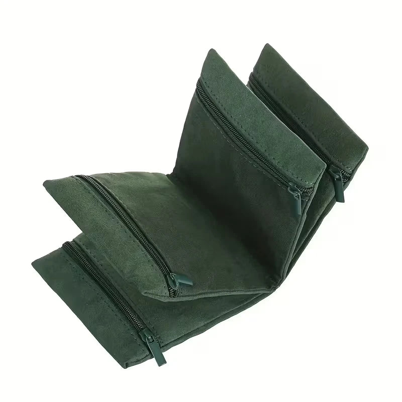 Multifunctional Organizer Bag – Zippered pouch for jewelry, cosmetics, and wallet; portable, foldable travel organizer.
