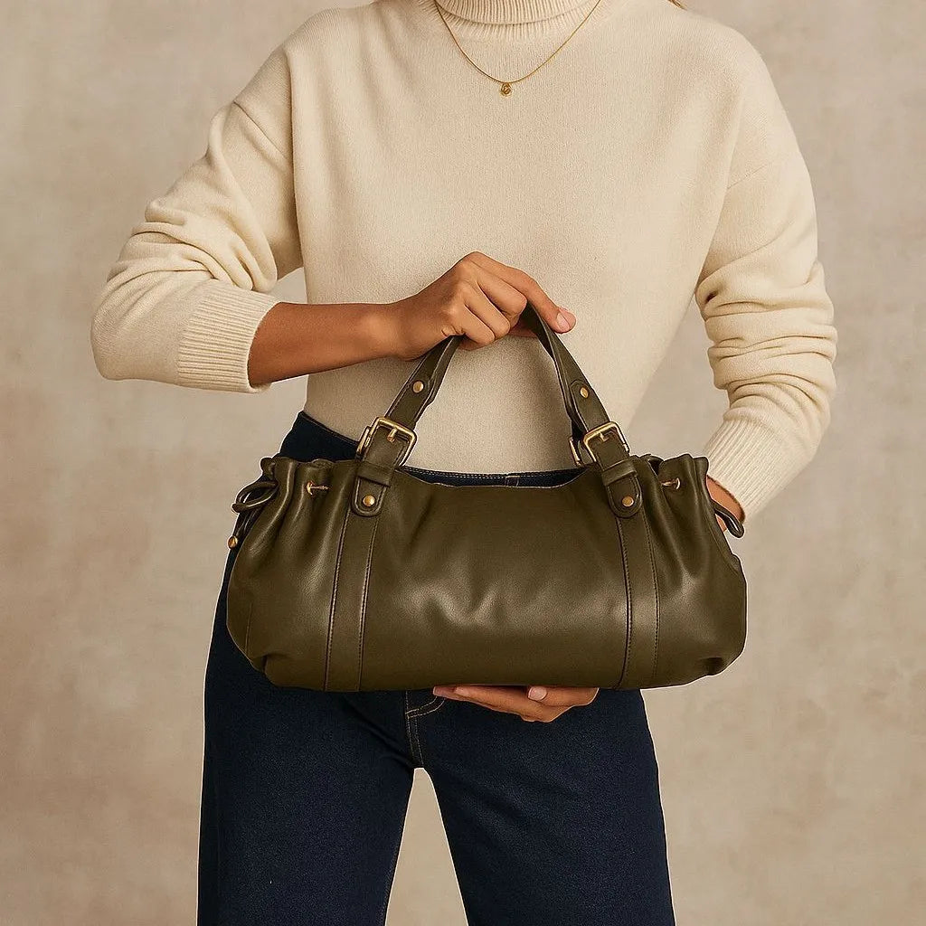 2025 Women's Crossbody Simple Handbag Commuter Shoulder Boston Bag Stylish Versatile Work Bag Soft Polyester Interior