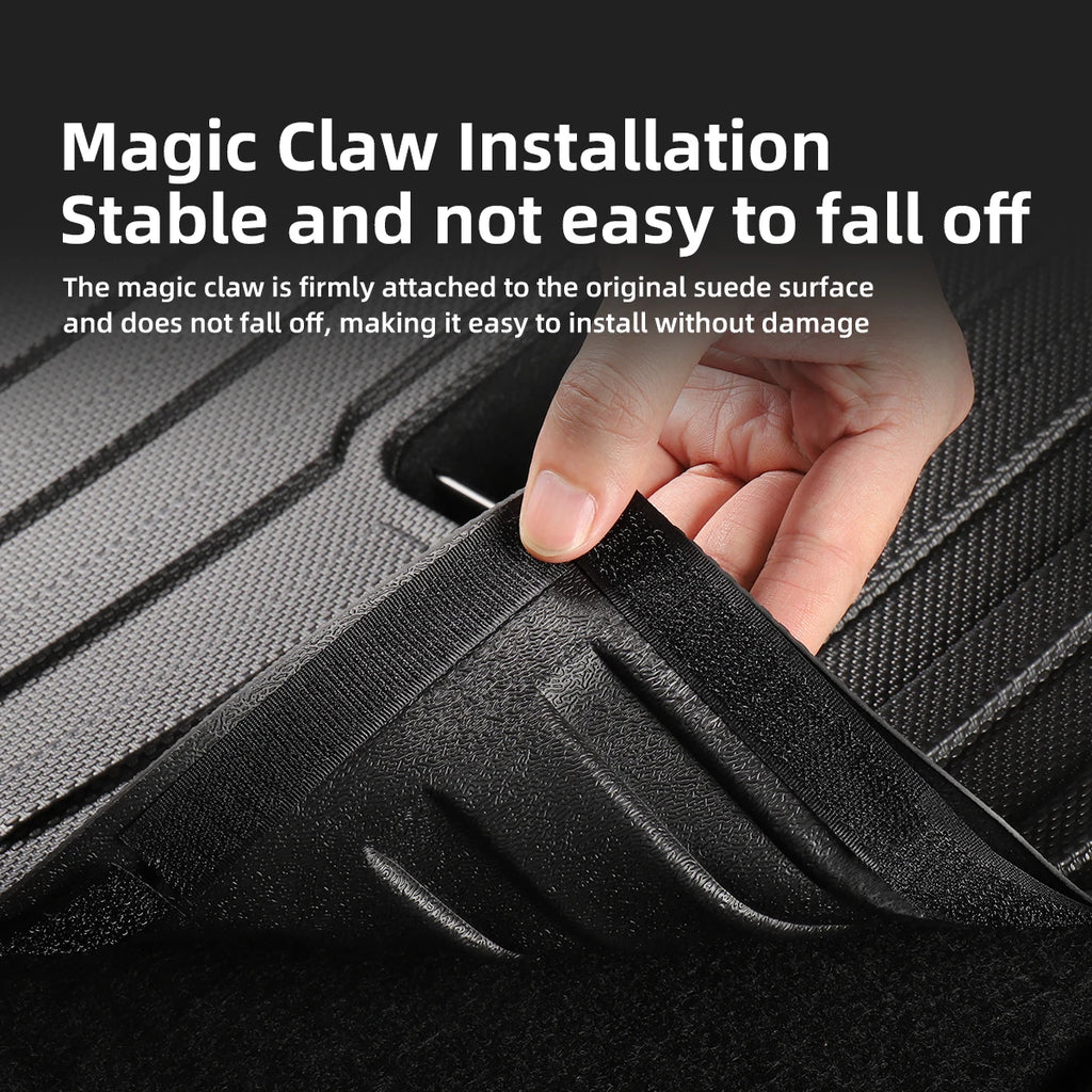 LUCKEASY for Volvo EX30 2024 2025 Car Floor Mats Cargo Liner Trunk Pad TPE 3D Foot Mat Backrest Liner Waterproof Accessories