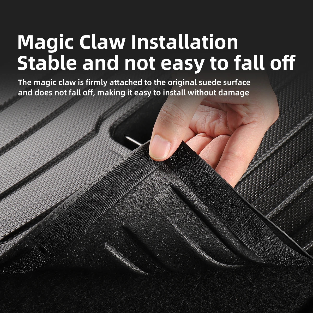 LUCKEASY for Volvo EX30 2024 2025 Car Floor Mats Cargo Liner Trunk Pad TPE 3D Foot Mat Backrest Liner Waterproof Accessories