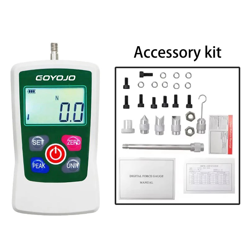 Digital Force Gauge High-Precision Push-Pull Meter for Tension & Compression Testing (N, kg, lb, oz) With Backlight 5N/300N/500N