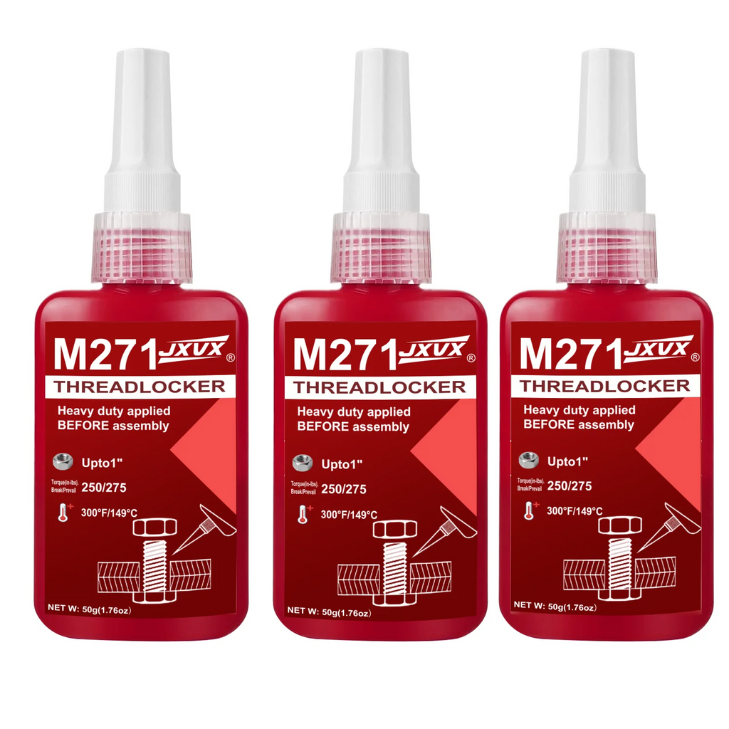 50ML Threadlocker 243-271 Blue-Red High Strength Quickly Cured  Locking Agent , Strong Adhesive Primerless Oil Tolerant Thread Locker Seal for Machinery Motor Engine Compressor.