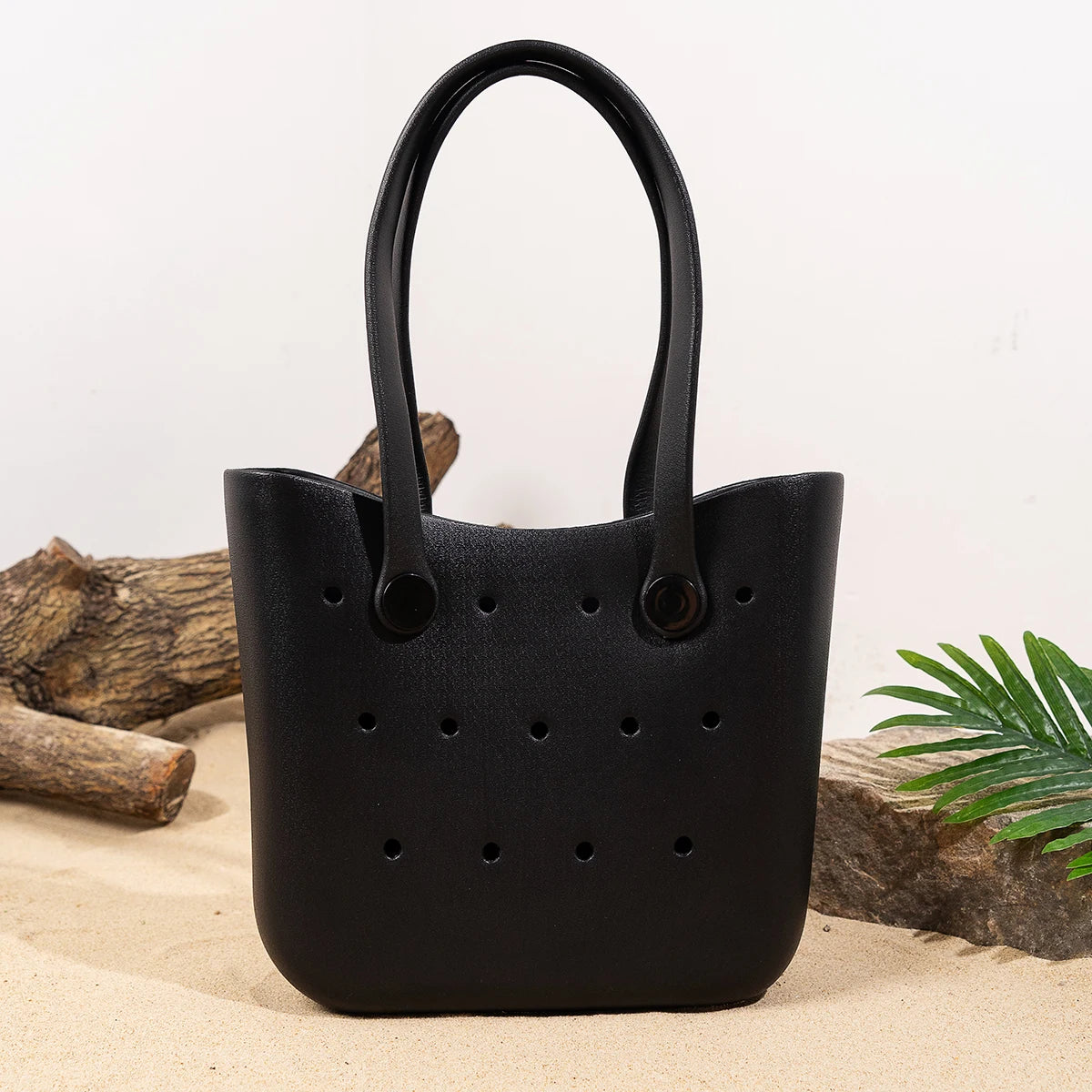 Large Beach Bag Summer EVA Beach Basket Women Picnic Tote Bag Holes Waterproof Handbag Pouch Shopping Shoulder Bag