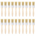 20Pcs Flat Paint Brush Set 25mm Artificial Fur Wooden Handle Multi Purpose Brushes for Painting Cleaning Wood Handle Brushes