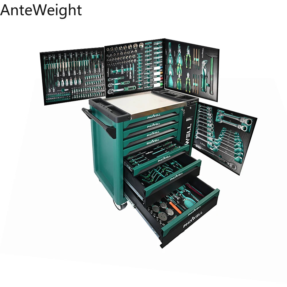 Hot-selling heavy-duty metal iron 7-drawer wheeled tool cart tool cabinet with tools