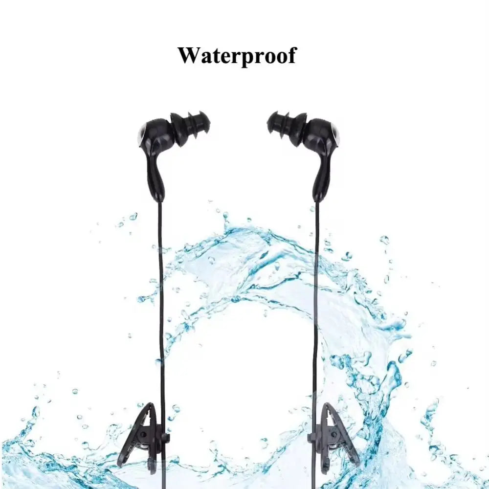 Swimming Waterproof IPX8 Wired Earphone In-ear 3.5mm Jack Headset Earbuds Portable Durable Music Earphones Diving