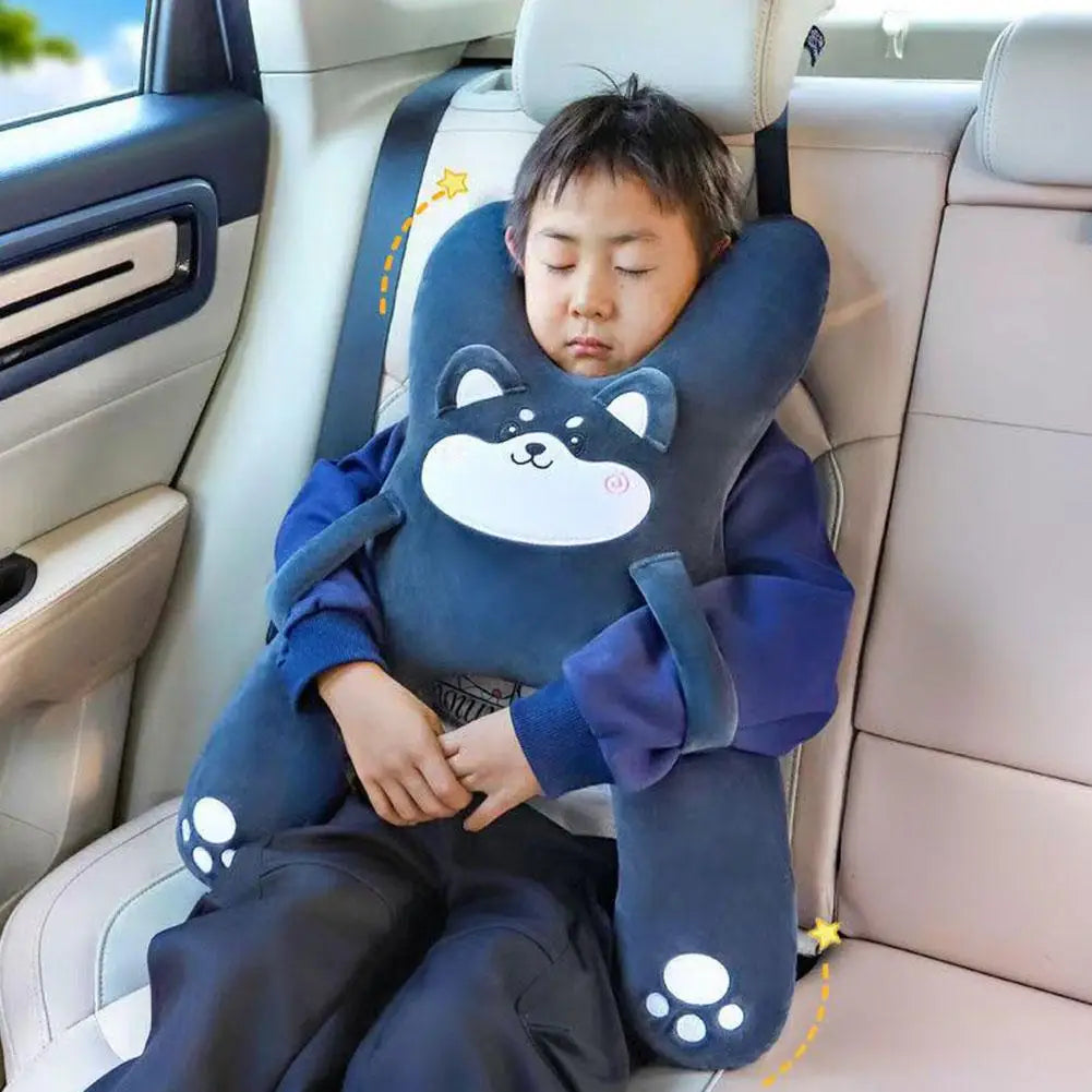 Car Children's Pillow Comfortable And Breathable Car Headrest Waist Support Cute Cartoon Car-Mounted Child Sleeping Pillow
