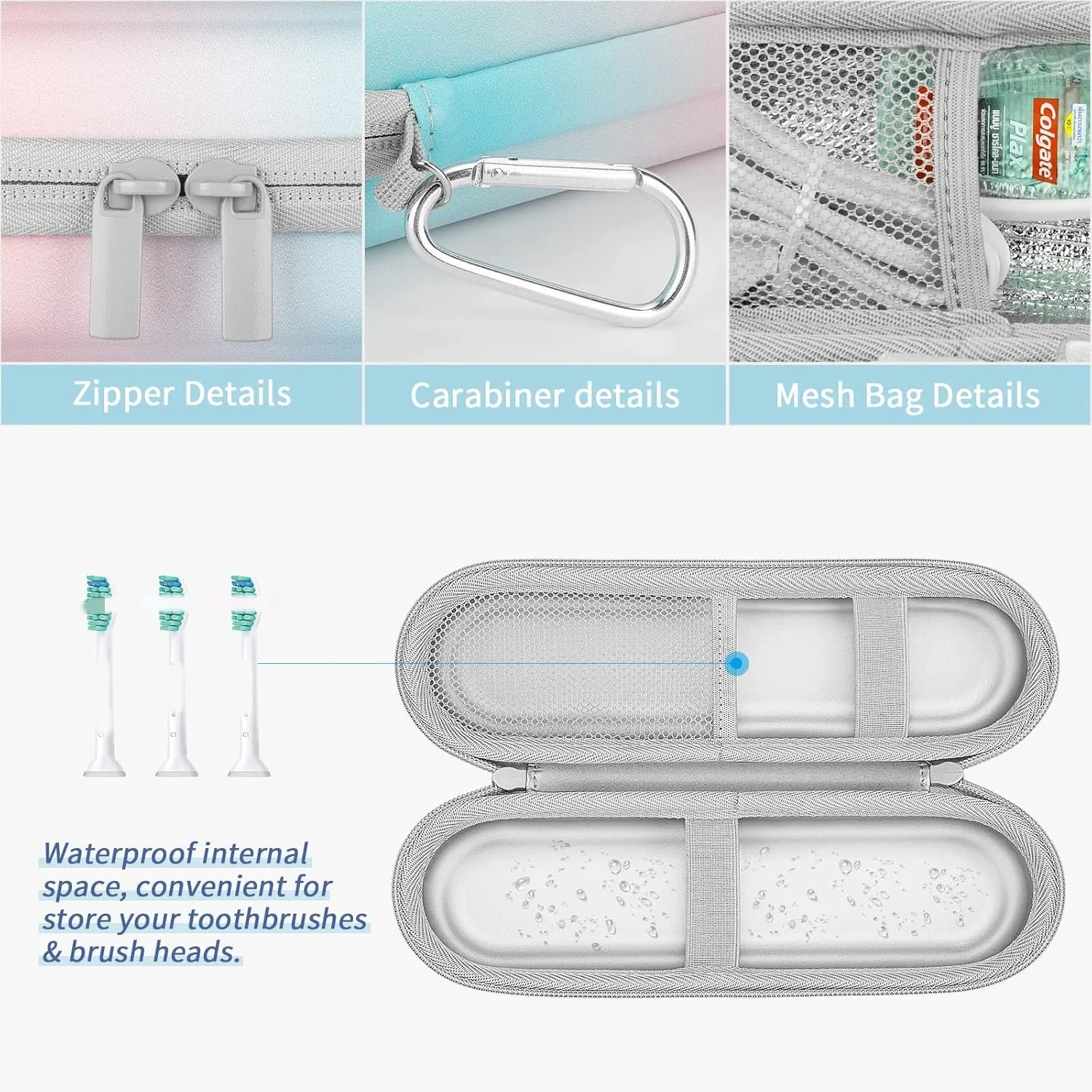Portable Empty Universal Toothbrush Travel Case EVA Storage Bag For Electric Toothbrush Protective Shell Organizer Holder Box
