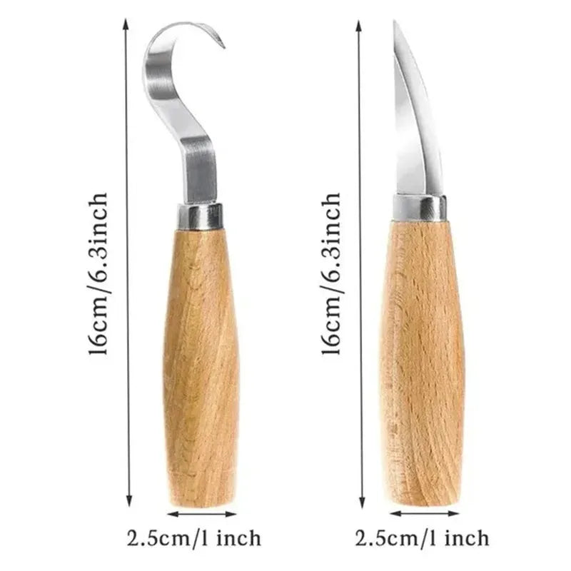 Wood Carving Tools Woodcarving Knife Chisel Woodworking Hand Tool DIY Spoon Carving Knife Woodcarving Tools Carving Knife