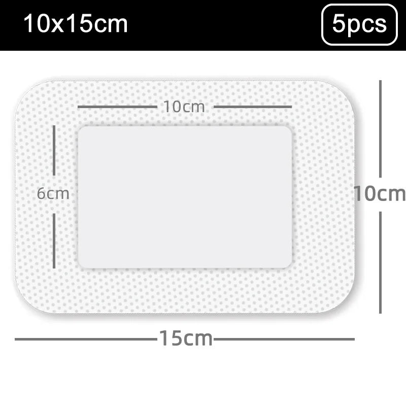 5Pcs Bordered Guaze Pad Sterilized Wound Dressing Waterproof Adhesive Wound Plaster Bandage Sticker Home Travel First Aid Kit