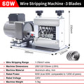 Zten New 1-70mm² Commercial Wire Stripping Machine Waste Copper Cable Peeler Automatic 6 Hole Stripper Machines