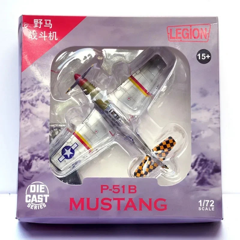2025 New Diecast 1/72 Scale USAF Mustang P-51B P-51 P51B Fighter P51 Finished Alloy Aircraft Model Toy Display Collection