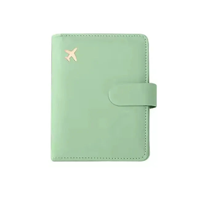 Leather Passport Holder Covers Case Waterproof Travel Credit Card Wallet Cute Passport Book for Women/Men Buckle Passport Cover