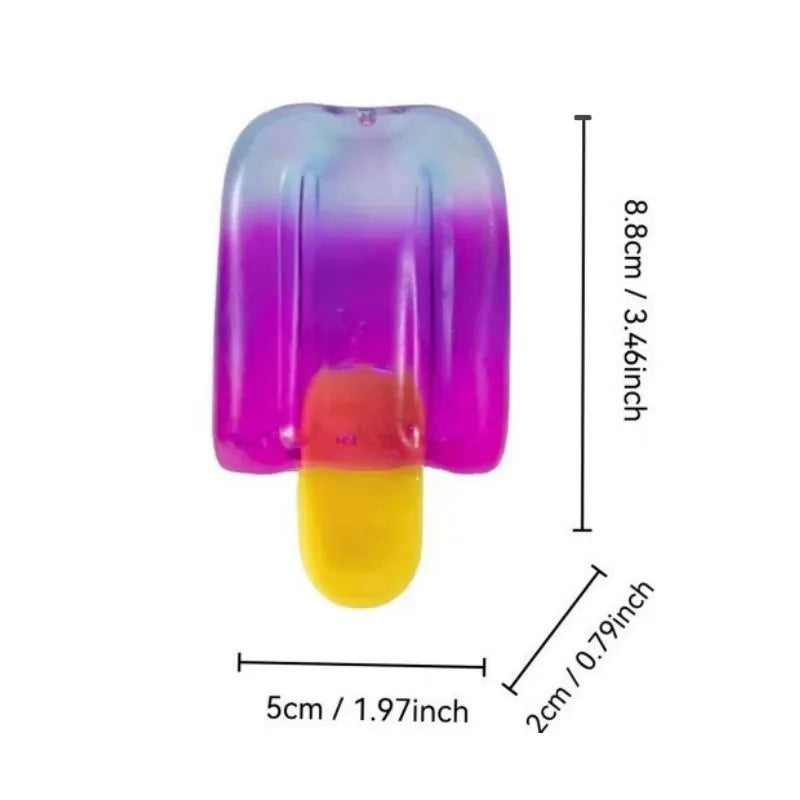 Gradient Ice Cream Squeeze Toy Soft Slow Rebound Squishy Fidget Toy Stress Relief Gadget for Adults Home Office Relaxation