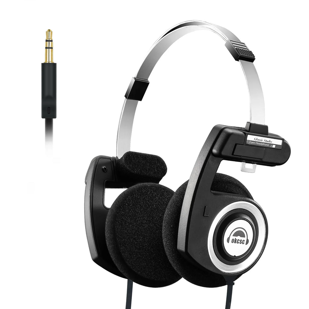 OKCSC Retro 3rd Generation Headphone Only Bluetooth Version 2-in-1 Wired/Wireless Earphones 40mm Driver Open End HiFi Headset