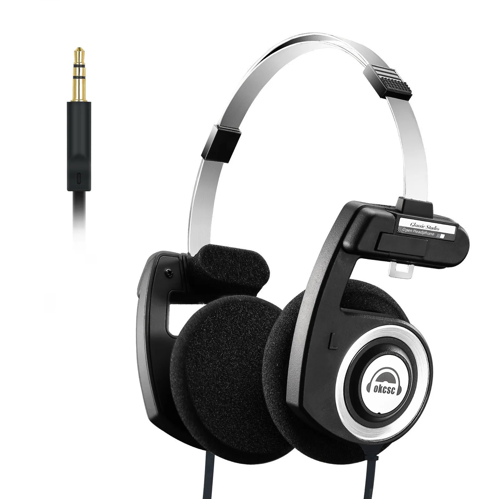 OKCSC Retro 3rd Generation Headphone Only Bluetooth Version 2-in-1 Wired/Wireless Earphones 40mm Driver Open End HiFi Headset