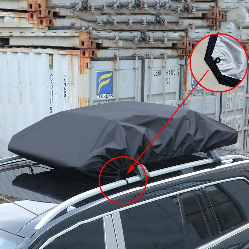 Multi Size Car Roof Rack Cover 210D Oxford Cloth Car Roof Travel Bag Waterproof Rain Cover Luggage Cargo Covers For Off-Road SUV