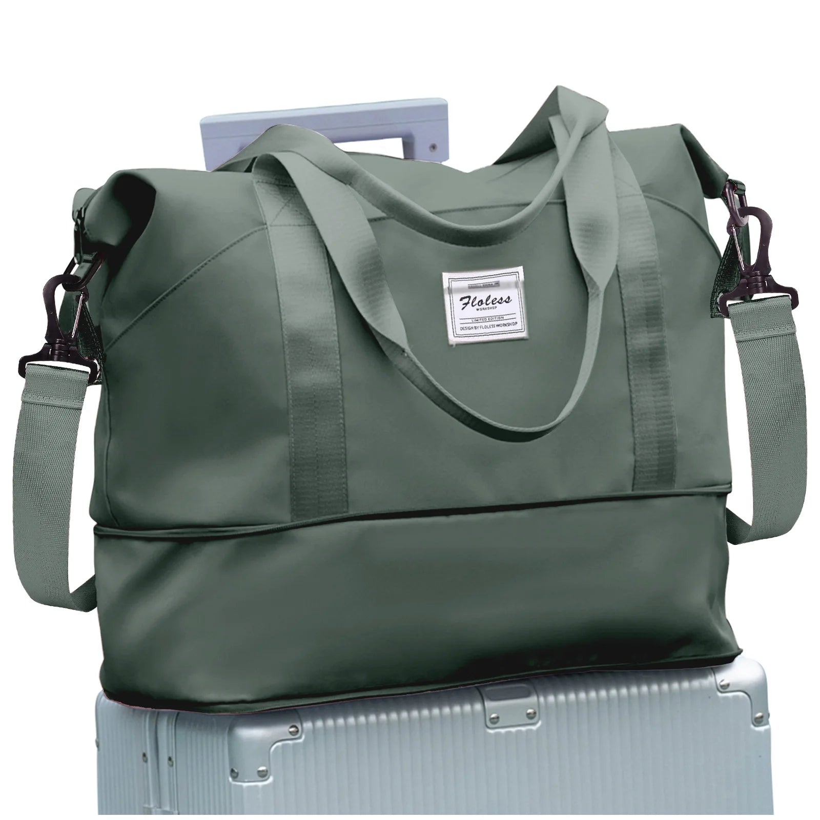 Expandable Travel Bag for Ryanair Easyjet, Hand Luggage Sport Bag Gym Bag, Large Capacity Foldable Travel Duffel Bag Weekend Bag