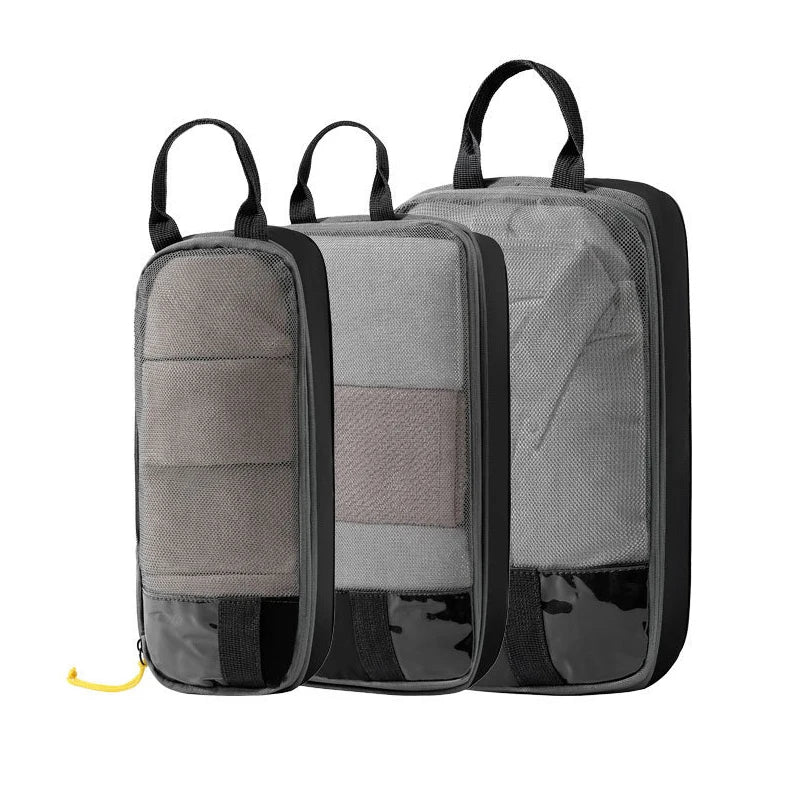 3pcs High Quality Packing Cubes Set Mesh Visible Travel Clothing Organiser Bag Portable Suitcase Pouch Compression Packing Cube