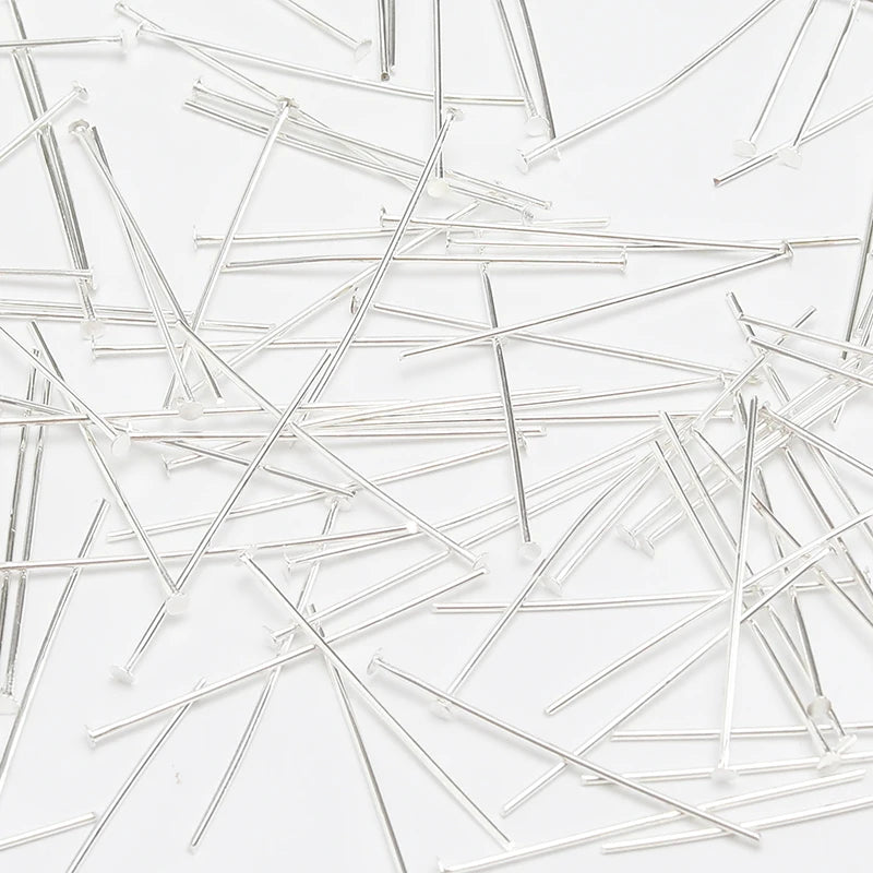 100PCS 2inches (50mm) Copper Flat Head Pins Open Eye Pins For Jewelry Making Basics Findings Accessories