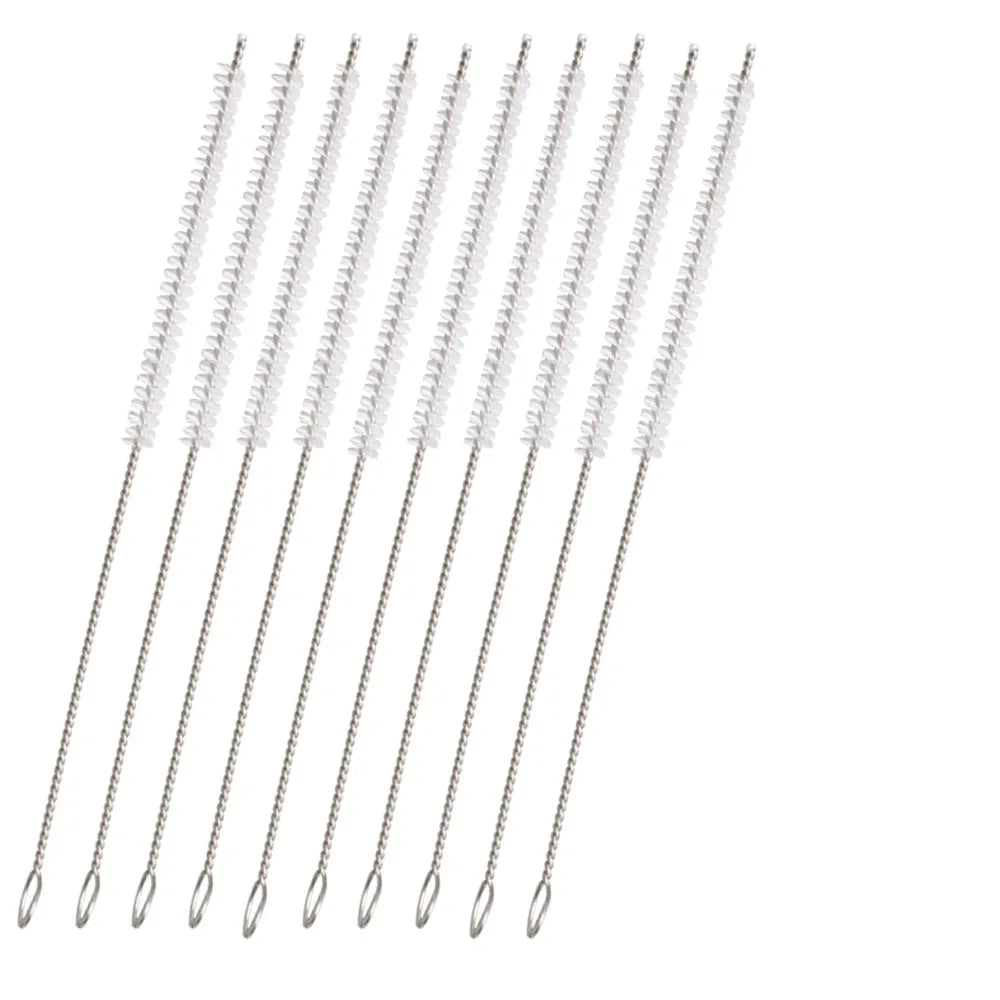 10pcs Nylon Brushes Stainless Steel Cleaner Cleaning Set For Tobacco Pipe For Tools L 170mm Od 2mm