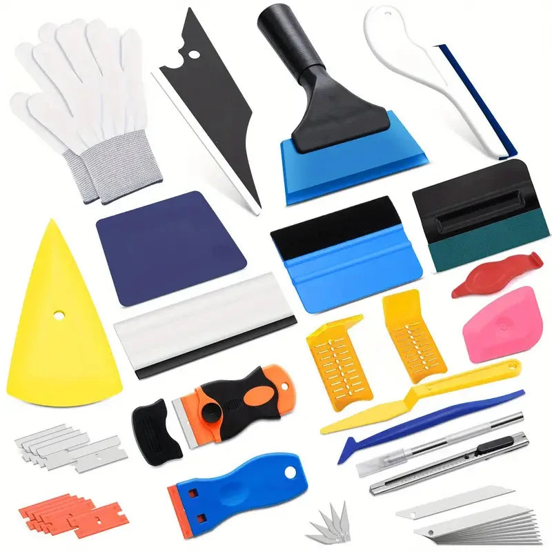 Car Window Tint Tool Kit Felt Squeegee Vinyl Wrap Installation Tools PPF Film Application Scraper Auto Window Film Accessories