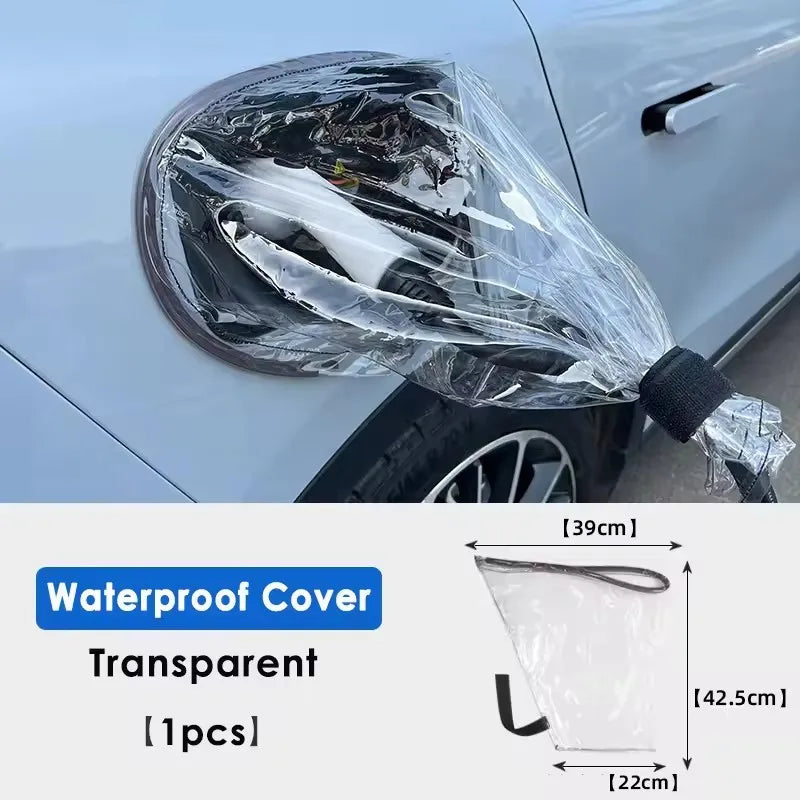 EV Charger Port Rainproof Protector Cover, Magnetic Electric Car Charger Plug Cover, Outdoor Waterproof Durable, Transparent