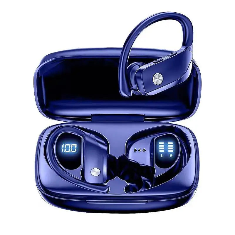 INMAS Wireless Headset T16 Bluetooth EarHook Handsfree Headphones LED Digital Display Earphones Waterproof Sports Gaming Earbuds