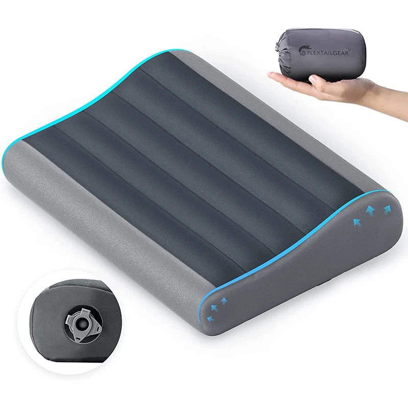 Flextail  Outdoor Ultralight Portable Inflatable Pillow Camping Lunch Break Sleeping Bag Travel Comfortable Pillow