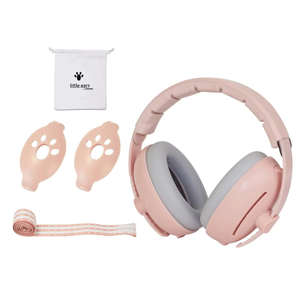 Convertible Design 2-in-1 Baby Ear Muffs Comfortable Noise-proof Toddler Noise Reduction Earmuffs Sleep Improvement